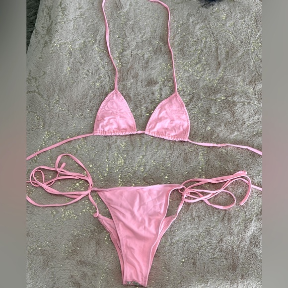 FASHION NOVA rhinestone 2 piece bikini in pink - Picture 4 of 4